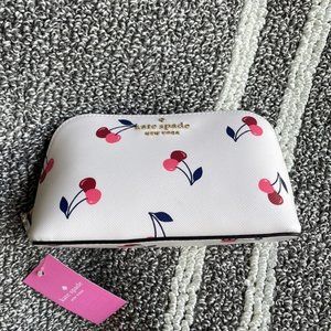Kate Spade Dancing Cherrie Small Cosmetic Case Cream Multi